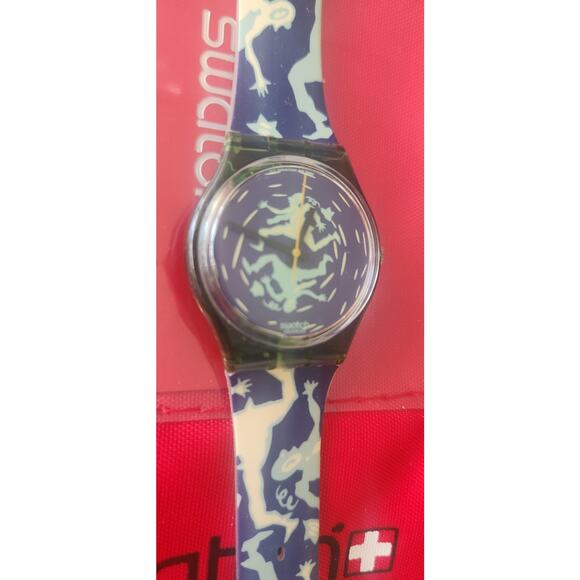 Swatch watch CRASH!!! GG111 1991 Standard Gents Designed by Massimo Giacon NOS - Picture 5 of 13